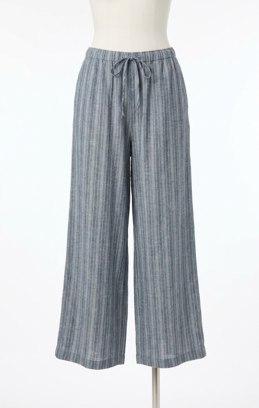 NEW Z SUPPLY perfect striped linen pant in indigo
